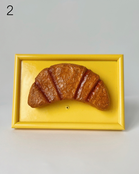 Lifesized croissants yellow frame