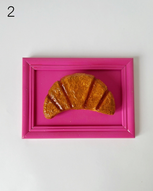 Lifesized croissants pink frame