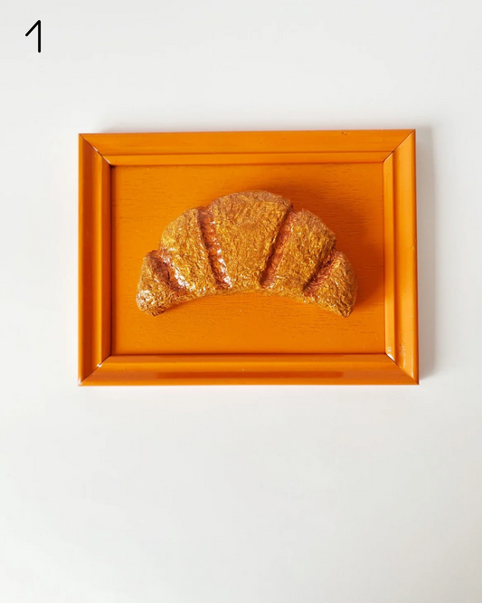 Lifesized croissants orange frame