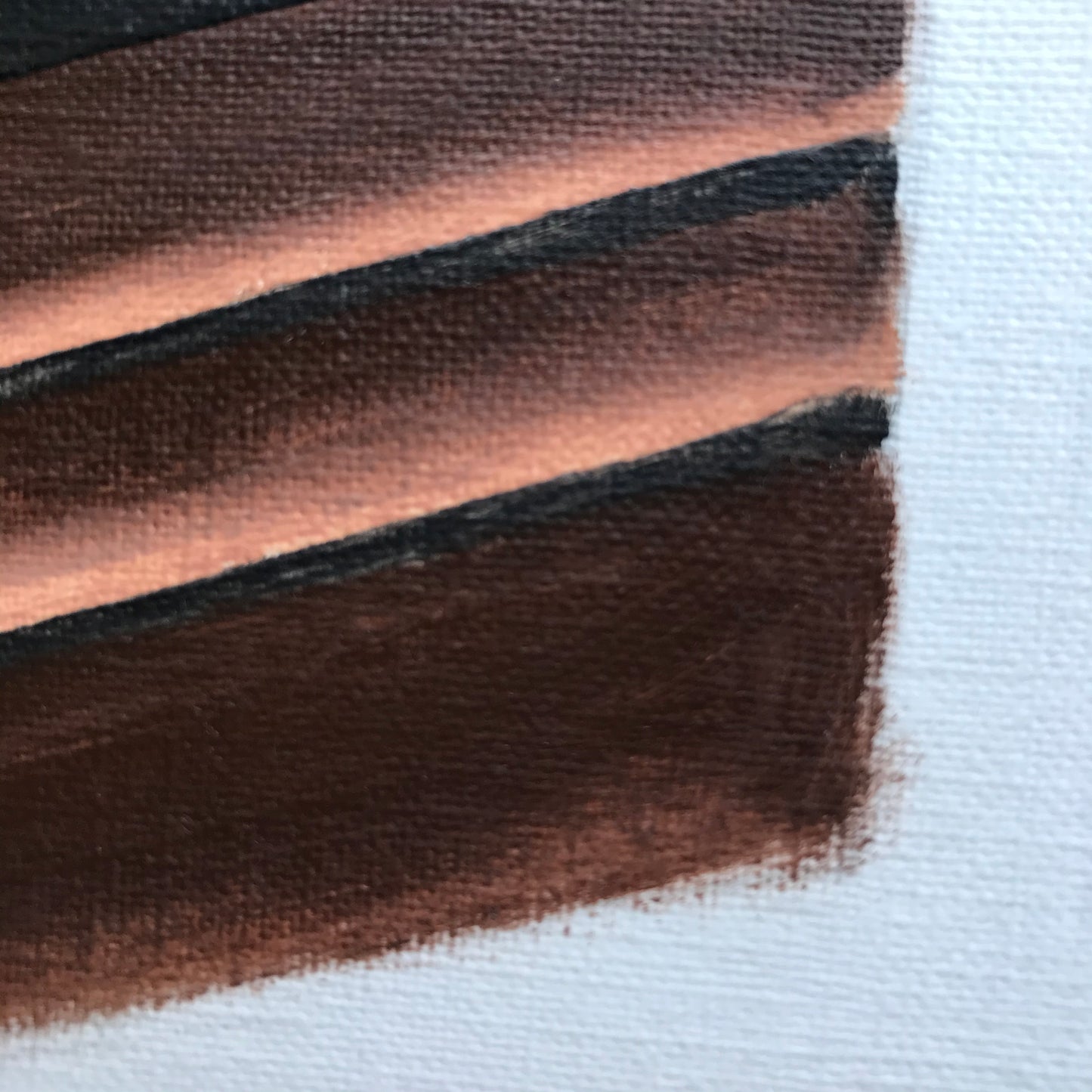 A happy art painting of a slice of chocolate cake