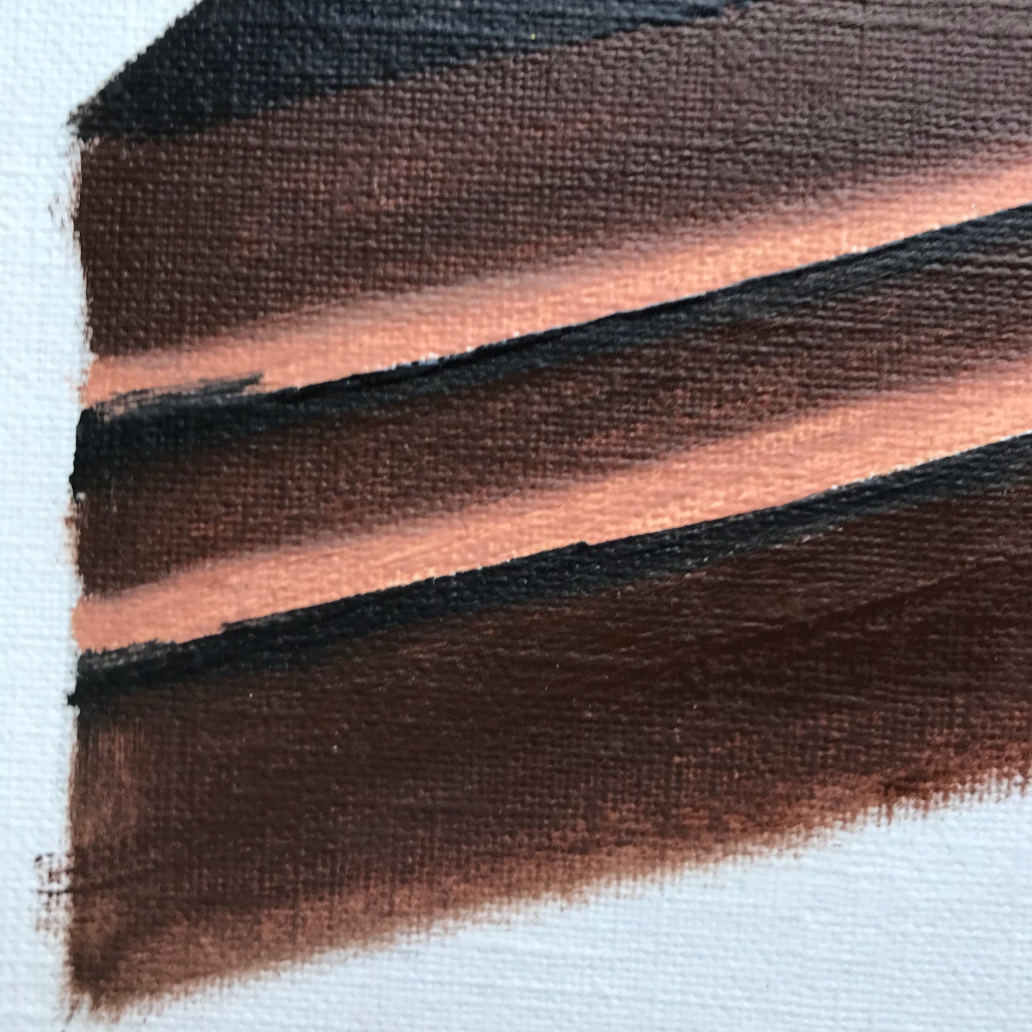 A painting of a slice of chocolate cake