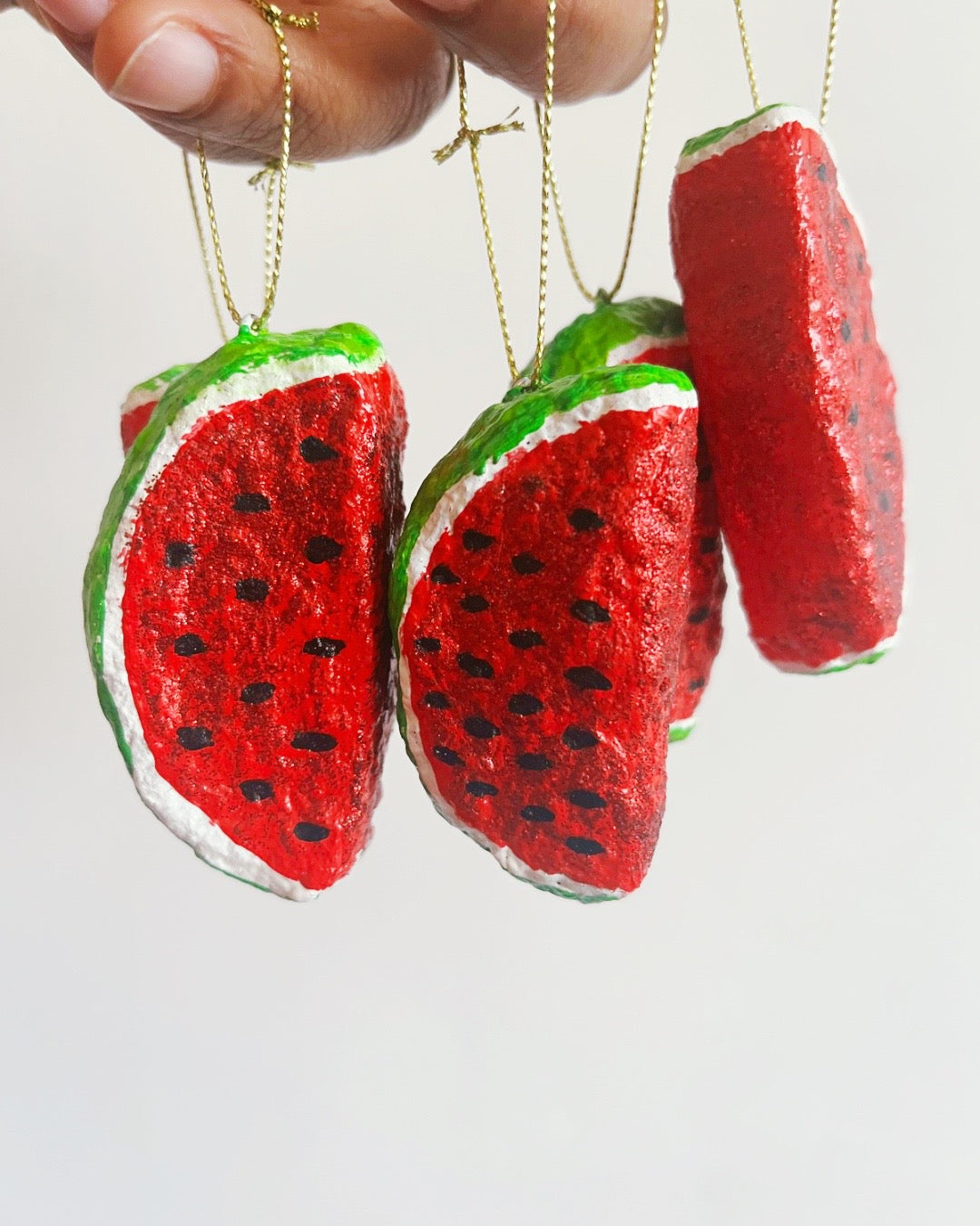 Watermelon Christmas ornaments