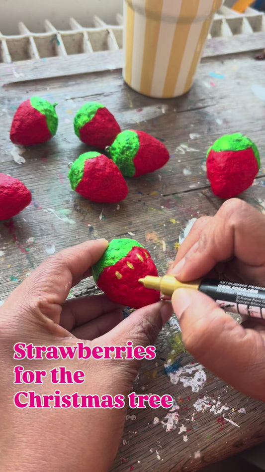 Strawberry Christmas ornaments
